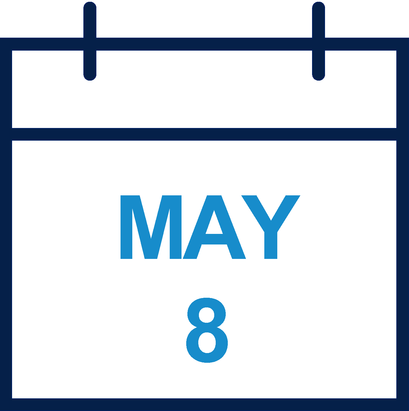 May 8 calendar image